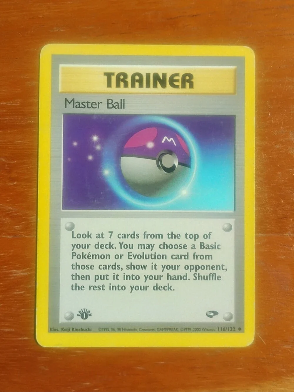 LP WOTC 2000 1st Edition Master Ball Trainer 116/132 Gym Challenge Pokemon Card